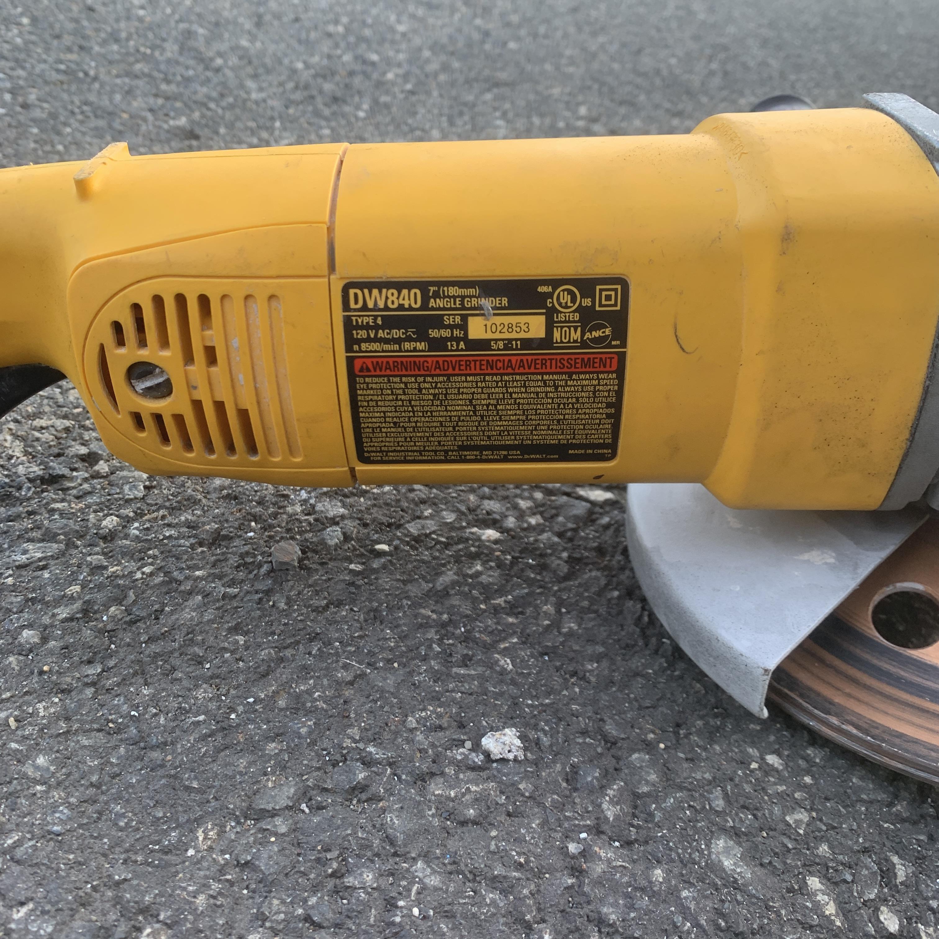 DeWalt Concrete Grinder Rental 7in Rental